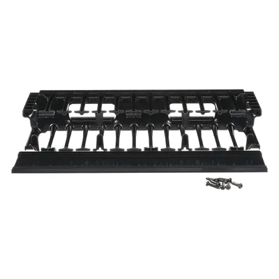Organizador de Cables Horizontal / Alta Densidad / 19in / 2UR / Frontal Único / ABS con Radio de Curvatura