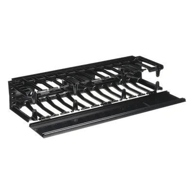 Organizador de Cables Horizontal / Alta Densidad / 19in / 2UR / Frontal Único / ABS con Radio de Curvatura