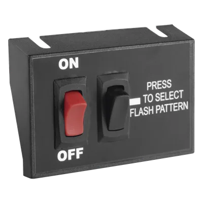 Controlador de Encendido/Apagado / Selector de Patrón Momentáneo / 12 VCC / 15 A / 3.5 x 2.15 pulgadas (8.89 x 5.48 cm)