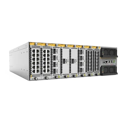 Chasis modular Layer 3+ / 8 ranuras / Tela 2.6 Tbps escalable a 10 Tbps / Conectividad 2.5G/5G / MACsec / FIPS 140-2