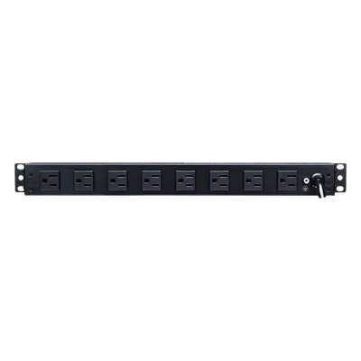 PDU Básico Rack / 10 Salidas NEMA 5-15R / 15 Amp / 120 Vca / 1U / Cable 4.5 m (14.8 ft)