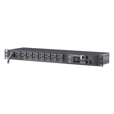 PDU Switchable / 8 Salidas NEMA 5-15R / Entrada 120 Vca NEMA 5-15P / Horizontal 19in / 1UR / Control Remoto por Red / Daisy Chain