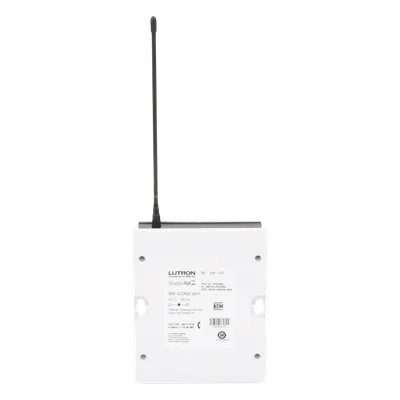 Receptor de Control de Visera / 4 Salidas de Contacto Seco / 2 Entradas de Contacto Seco / Entrada de Seguridad / Hasta 10 Transmisores / RadioRA 2