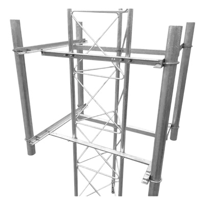 Brazo Lateral para Antenas Sectoriales / 4 Sectores / Tubo Ø 2' / Altura 1 m (3.3 ft) / Galvanizado en Caliente / Compatible STZ30G/35G/45G