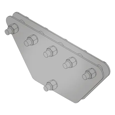 Placas Igualadoras para Retenidas / 5 Retenidas / Galvanizado en Inmersión / 20x20x50 cm / Acero ASTM A-36 / Tornillería Incluida