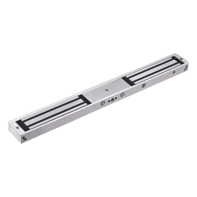 Cerradura Electromagnética Doble / 280 kg (617.3 lb) por Lado / 12/24 VCC / LED de Estado / Sin Magnetismo Residual / Sensor NC/NO