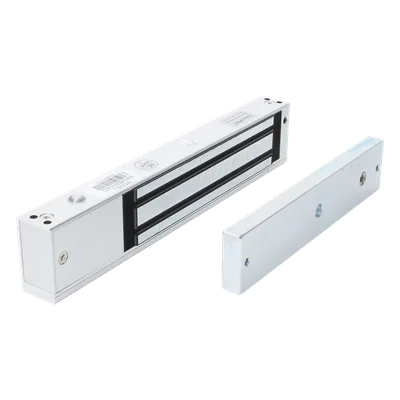Chapa Magnética Electromagnética / 280 kg (600 lbs) / 12/24 VCC / LED Ultra-brillante / Sensor NO/NC / Aluminio Anodizado