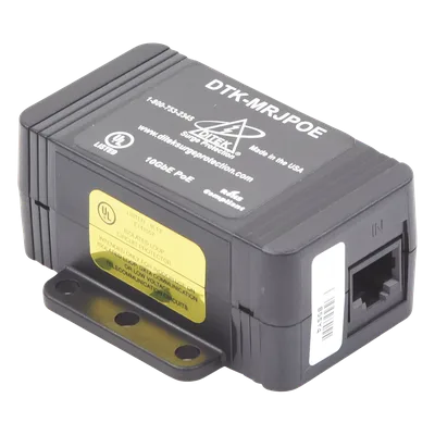 Protector PoE / RJ45 Hembra / 10 GbE / PoE y HiPoE / 0.25 x 0.14 x 0.10 ft / -40°C a 70°C