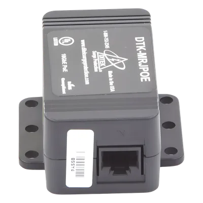 Protector PoE / RJ45 Hembra / 10 GbE / PoE y HiPoE / 0.25 x 0.14 x 0.10 ft / -40°C a 70°C
