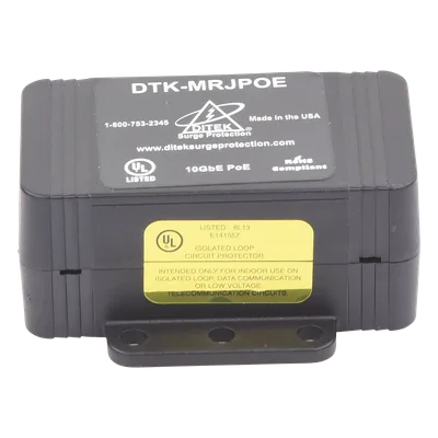 Protector PoE / RJ45 Hembra / 10 GbE / PoE y HiPoE / 0.25 x 0.14 x 0.10 ft / -40°C a 70°C