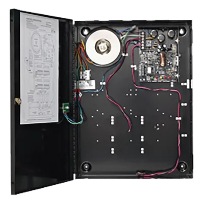 Fuente de poder con controlador de acceso / 12 o 24 Vcc / 6.0 A continuos / 4 u 8 salidas PTC / Batería de respaldo / UL294