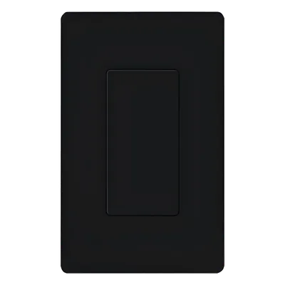 Inserto Ciego para Placa de Pared / Apertura Estilo Designer / Acabado Brillante Negro / Color Estable UV