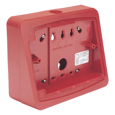 Caja de Montaje en Superficie / Para Anunciador Remoto / Ángulo 15° / Entradas 1/2 in NPT / Color Rojo