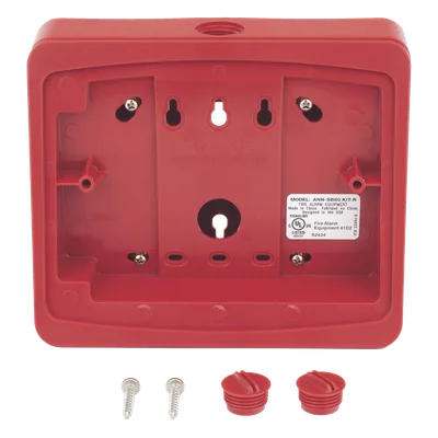 Caja de Montaje en Superficie / Para Anunciador Remoto / Ángulo 15° / Entradas 1/2 in NPT / Color Rojo