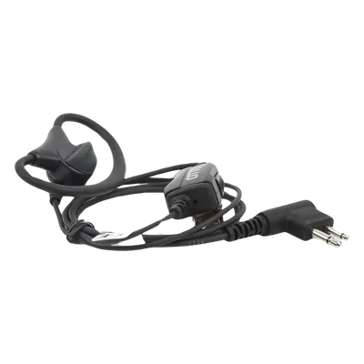 Micrófono-Audífono tipo Anillo / 40 lbs resistencia radio / 20 lbs audífono / Compatible Motorola EP450, DEP450, CP200D, XPR3000 y Hytera TC500/600/700