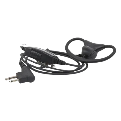 Micrófono-Audífono tipo Anillo / 40 lbs resistencia radio / 20 lbs audífono / Compatible Motorola EP450, DEP450, CP200D, XPR3000 y Hytera TC500/600/700