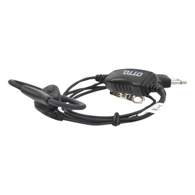Micrófono-Audífono tipo Anillo / 40 lbs resistencia radio / 20 lbs audífono / Compatible Motorola EP450, DEP450, CP200D, XPR3000 y Hytera TC500/600/700