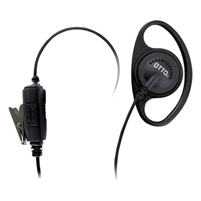 Micrófono-Audífono tipo Anillo / 40 lbs resistencia radio / 20 lbs audífono / Compatible Motorola EP450, DEP450, CP200D, XPR3000 y Hytera TC500/600/700