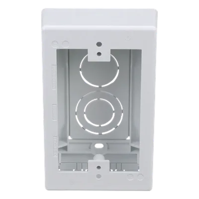 Caja de Pared Superficial / 5 x 3.26 x 1.62 in / PVC Auto-extinguible UL94-V0 / 3 Entradas de Tubería