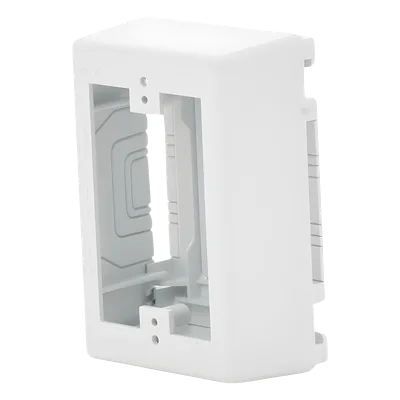 Caja de Pared Superficial / 5 x 3.26 x 1.62 in / PVC Auto-extinguible UL94-V0 / 3 Entradas de Tubería