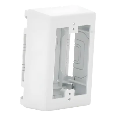 Caja de Pared Superficial / 5 x 3.26 x 1.62 in / PVC Auto-extinguible UL94-V0 / 3 Entradas de Tubería