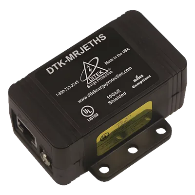 Protector de sobretensión / 10GbE / RJ45 blindado / CAT5e-CAT6A / 20kA / 75V L-G / 6.4V L-L / 144W