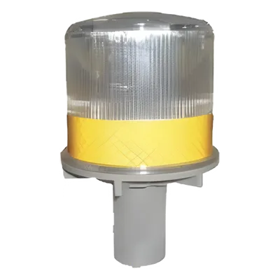 Luz solar de advertencia / LED ámbar / Panel 0.3W / Respaldo 120h / 0.59 lb
