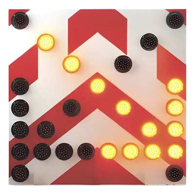 Tablero de señalización LED / 1200x1200 mm (3.9x3.9 ft) / 27 LEDs ámbar y rojo / 300 m visibilidad / -20°C a 70°C