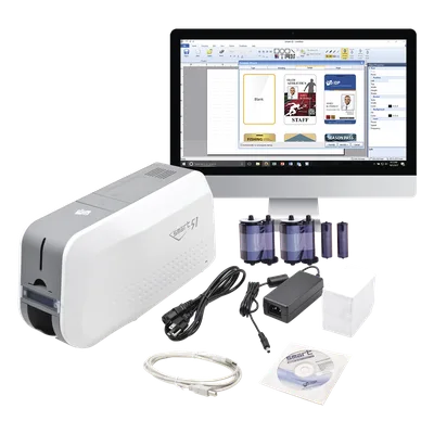 Kit Impresora PVC / Doble Cara / 300 dpi / 17 seg/tarjeta / Volteo Automático / USB / 110 VCA