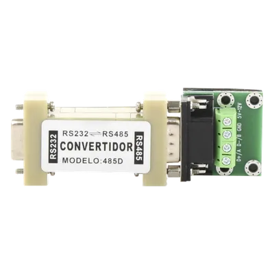 Convertidor de interfaz / RS232 a RS485 / Half-duplex automático / 115.2 kbps / 1200 m (3937 ft) / 5-12 VCC