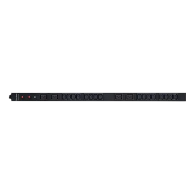 PDU Básico para Distribución de Energía, Entrada 200-230 Vca NEMA L6-30P, Con 16 Tomas C13 y 4 C19, de Instalación Vertical, 30 Amp, 220 Vca