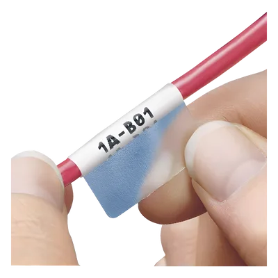 Etiquetas Auto-Laminadas / 5000 Piezas / 3 a 7.1 mm (0.12 a 0.28 in) / 12-10 AWG / Láser e Inyección de Tinta / Poliéster Blanco