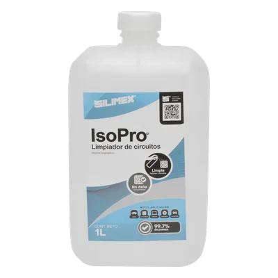 Alcohol Isopropílico / Evaporación Rápida / Capa Anti-Polvo / Envase 1000 mL / Aplicación 15-20 cm