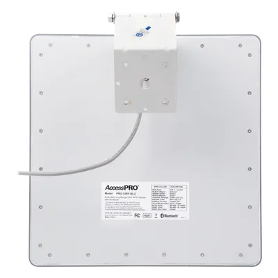 Lector RFID UHF / Alcance 6 m (19.7 ft) / Bluetooth / Antena 12 dBi / Wiegand 26 / IP Climas Extremos