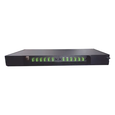 Patch Panel / 12 Puertos / 1U / Pigtails Preinstalados / Placas Adaptadoras / Splice Tray Integrado