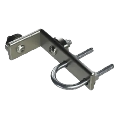 Conector para Piso Falso / Sección Cilíndrica / Solera Cobre Estañado 1 x 1/4 pulgadas / Tornillería Acero Inoxidable / Reutilizable / Resistente Intemperie