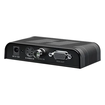 Convertidor de Video / S-Video, BNC y VGA a VGA / Resolución 1920x1200 / 6 Modos HD / Ajuste de Imagen / Fuente 5V 1A Incluida