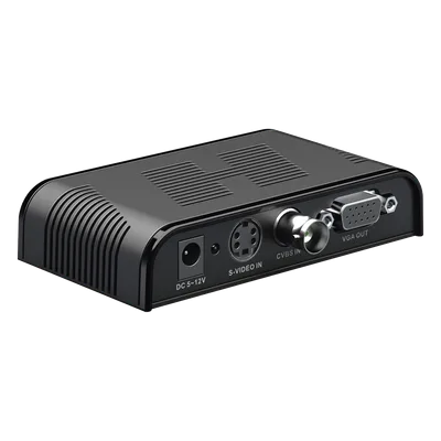 Convertidor de Video / S-Video, BNC y VGA a VGA / Resolución 1920x1200 / 6 Modos HD / Ajuste de Imagen / Fuente 5V 1A Incluida