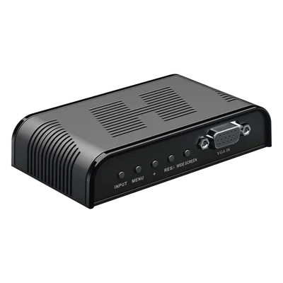 Convertidor de Video / S-Video, BNC y VGA a VGA / Resolución 1920x1200 / 6 Modos HD / Ajuste de Imagen / Fuente 5V 1A Incluida