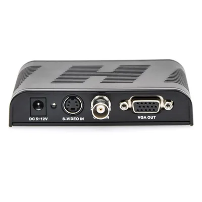 Convertidor de Video / S-Video, BNC y VGA a VGA / Resolución 1920x1200 / 6 Modos HD / Ajuste de Imagen / Fuente 5V 1A Incluida