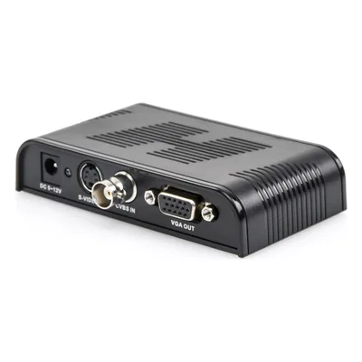 Convertidor de Video / S-Video, BNC y VGA a VGA / Resolución 1920x1200 / 6 Modos HD / Ajuste de Imagen / Fuente 5V 1A Incluida
