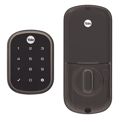 Cerradura electrónica con teclado / Color bronce / Semiempotrada / Backset ajustable 60-70 mm / Puertas 35-57 mm (1.38-2.24 pulg) / 25 usuarios PIN / Grado ANSI/BHMA 2