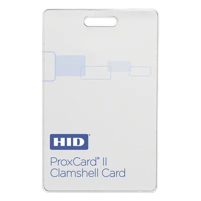 Tarjeta de Proximidad Clamshell / Rango hasta 24' (60 cm) / Formato Corporate 1000 de 48 Bits / PVC Resistente