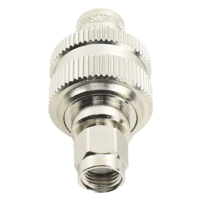 Conector SMA Macho Inverso / Anillo Plegable / Cables RG-8/U, LMR-400, Belden 9913 / Cuerpo Bronce Níquel / Contacto Oro / Aislante Teflón