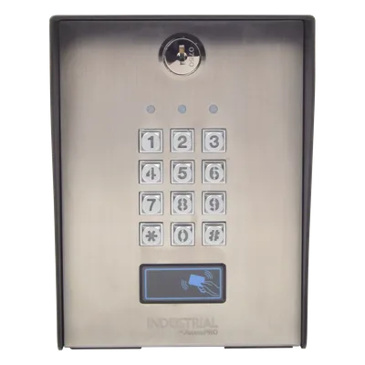 Teclado antivandálico / 3 relevadores / 1,200 usuarios / 50 códigos visitantes / Wiegand / 12-24 VCC