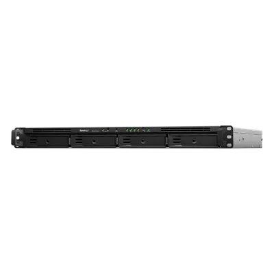 NAS Rack / 4 Bahías / CPU Intel Xeon D-1527 Quad-Core / 8 GB DDR4 ECC Ampliable a 64 GB / 2 Ranuras M.2 NVMe/SATA / 4 Puertos LAN 1GbE / Soporte 10GbE Opcional / Escalable a 16 Bahías