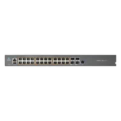 Switch Capa 3 / 28 Puertos / 24 PoE Gigabit 802.3af/at / 4 SFP+ / 128 Gbps / Administración en la Nube