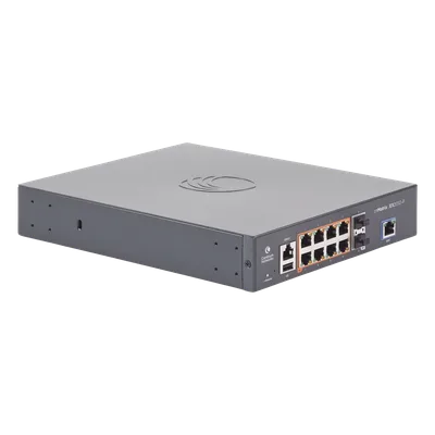Switch Capa 3 / 10 Puertos / 8 PoE Gigabit 802.3af/at / 2 SFP / 20 Gbps Rendimiento / Administración en la Nube