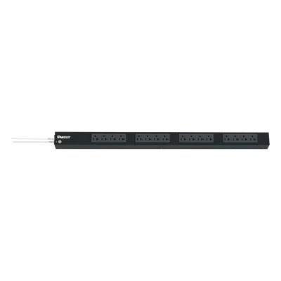 PDU Básico para Rack / 16 Contactos NEMA 5-20R / 20 A / 120 Vca / Montaje Vertical 0U / Cable 3 m (9.8 ft)