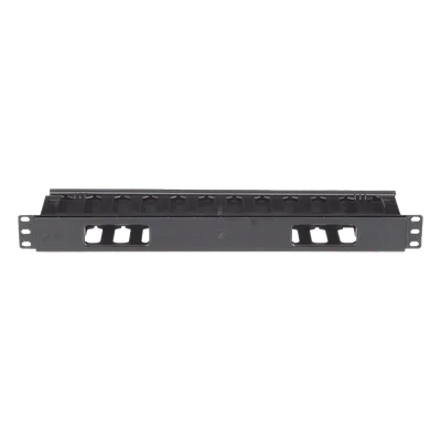 Organizador de Cables Horizontal / 1UR / 19 pulgadas (483 mm) / Solo Frontal / Gestión Coaxial, Fibra y Categoría 5e/6